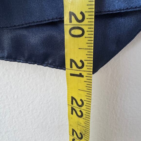 Vintage Hand Beaded Floral Silver and Blue Button Vest - Picture 7 of 7